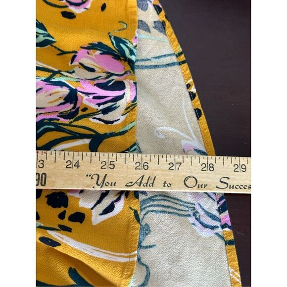 Free People size Small Bella Printed Tunic/ Mini Dress in Yellow Floral - Picture 15 of 16